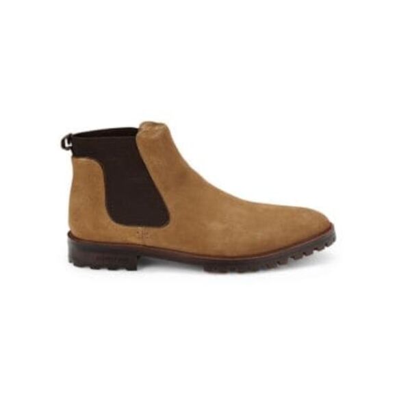 KENNETH COLE NEW YORK Mens Tobacco Brown Sides Back Pull-Tab Tully Chelsea 13 M - Picture 1 of 1